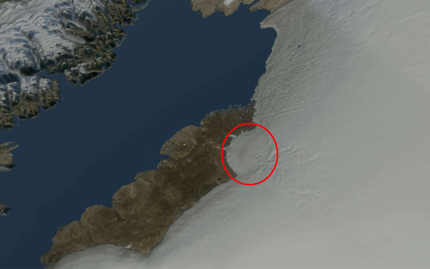Un cratère d'impact géant découvert au Groenland